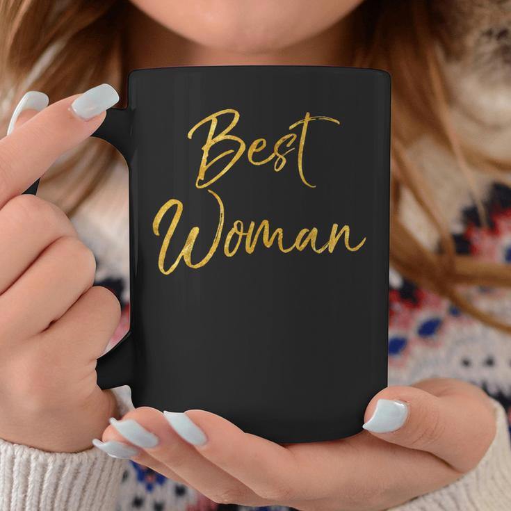 Best Woman Cute Gold Girl Groomsman For Women Coffee Mug Unique Gifts