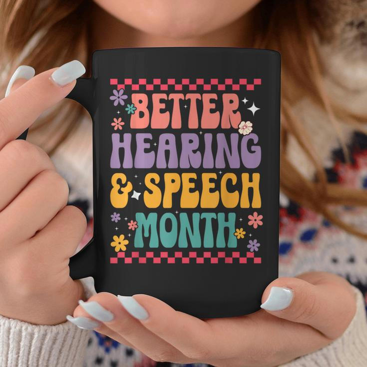 Better Hearing And Speech Month Speech Therapist Retro Coffee Mug Unique Gifts