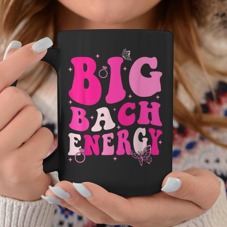 Big Bach Energy Bridesmaid Pink Groovy Bachelorette Party Coffee Mug Unique Gifts