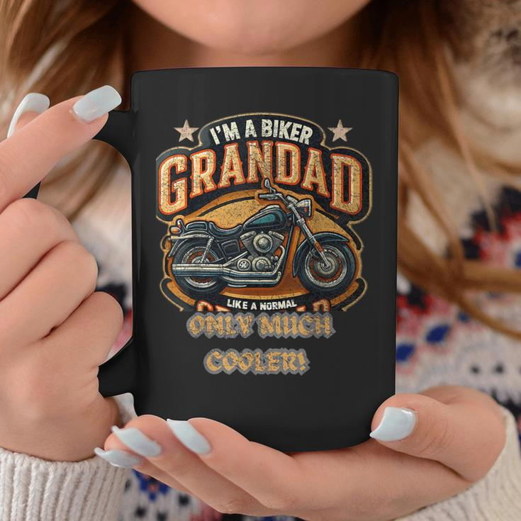 Biker Grandad Much Cooler Best Grandpa Ever Motorbike Dad Coffee Mug Unique Gifts