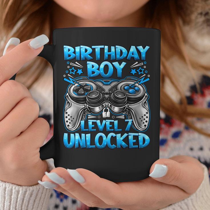 Birthday Boy Level 7 Unlocked 7Th Birthday Boy Gaming Coffee Mug Unique Gifts