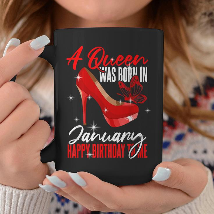 Birthday January A Queen Was Born In January Coffee Mug Funny Gifts