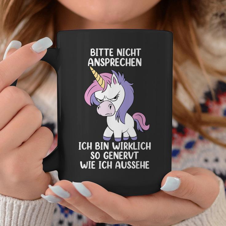 Bitte Nicht Ansprechen Ich Bin Wirklich So Angervt Einhorn Tassen Lustige Geschenke