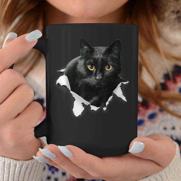 Black Cat Torn Cloth For Cat Lover Cat Dad Cat Mom Coffee Mug Personalized Gifts