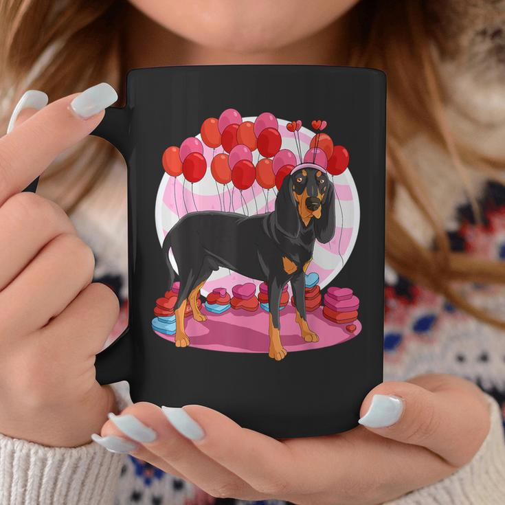 Black And Tan Coonhound Heart Valentine Day Decor Coffee Mug Unique Gifts