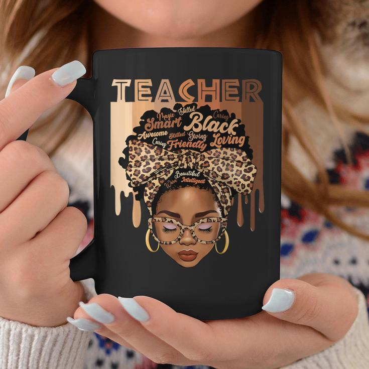 Black Teacher Magic Black History Month Afro Hair Melanin Coffee Mug Funny Gifts