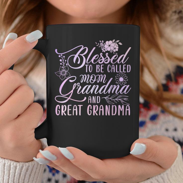 Blessed To Be Called Mom Grandma And Great Grandma Flower Coffee Mug Unique Gifts