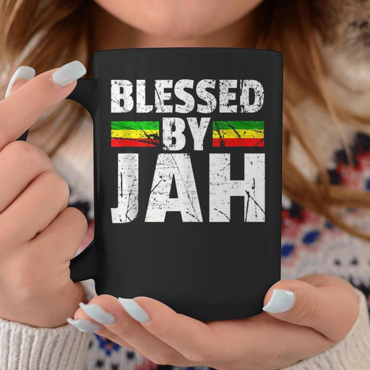 Blessed By Jah Rasta Reggae Graphic Jah Bless Print Coffee Mug Unique Gifts