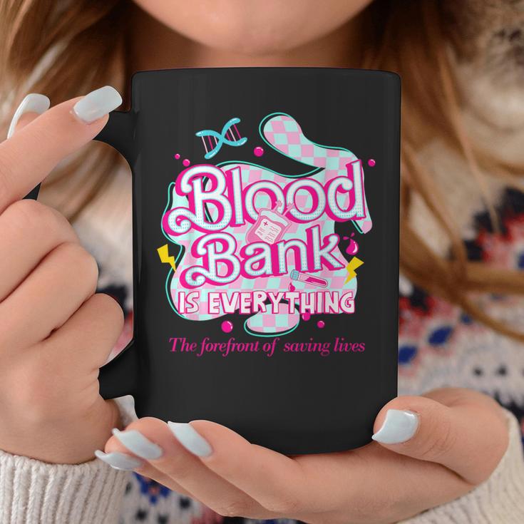 Blood Bank Is Everything Pink Retro Lab Week 2024 Med Tech Coffee Mug Unique Gifts