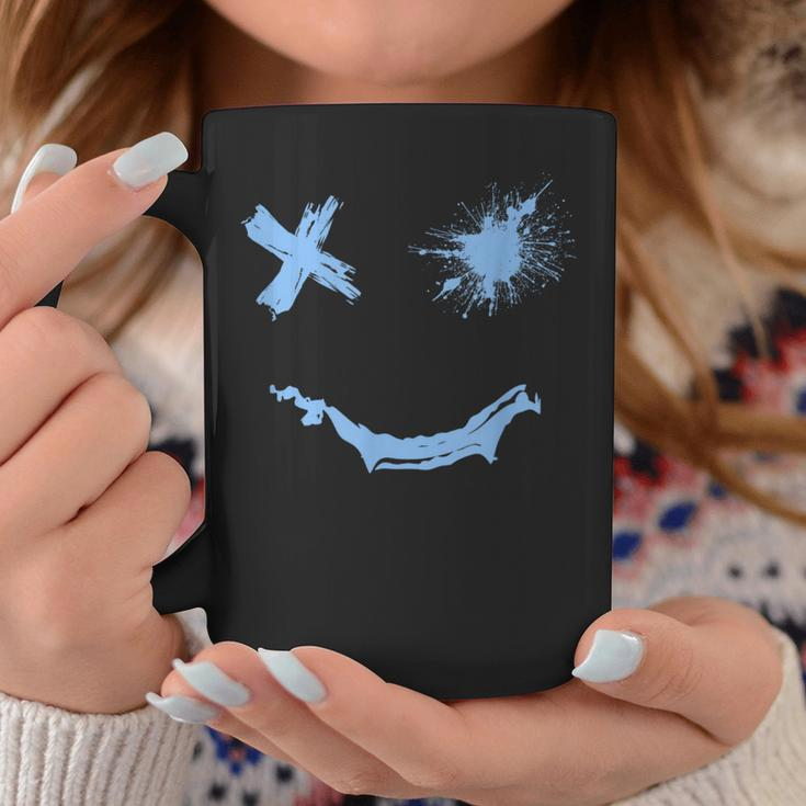 Blue Grunge Smile Blue Color Graphic Coffee Mug Unique Gifts