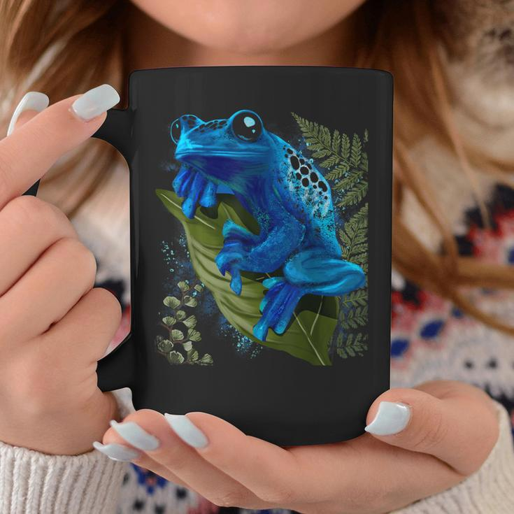 Blue Poison Dart Frog Colored Exotic Animal Amphibian Pet Coffee Mug Personalized Gifts