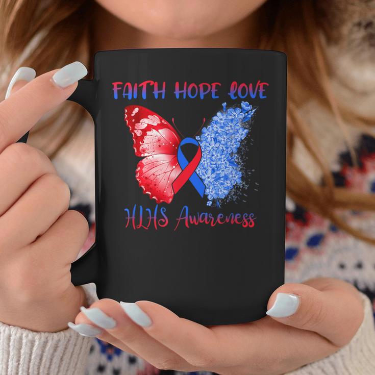 Blue Red Ribbon Butterfly Faith Hope Love Hlhs Awareness Coffee Mug Unique Gifts