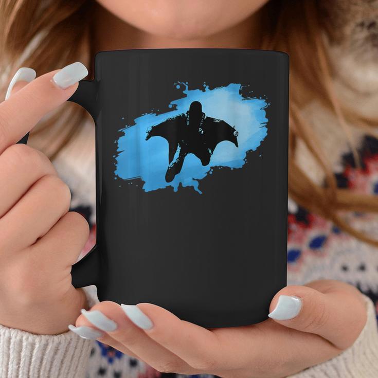 Blue Wingsuit Flying Coffee Mug Unique Gifts