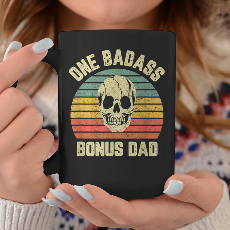 Bonus Dad Step Dad Retro One Badass Bonus Dad Coffee Mug Unique Gifts