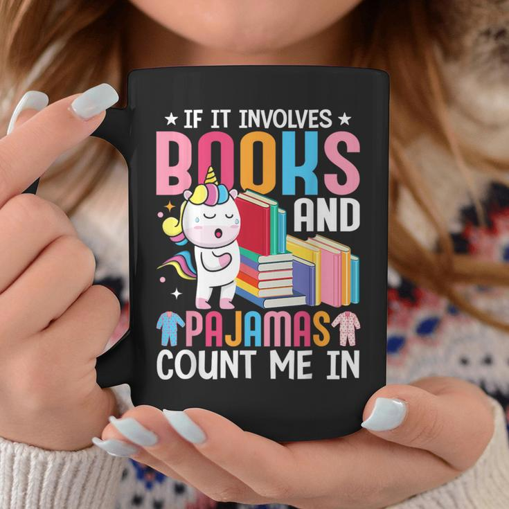 Books And Pajamas Count Me In Book Reader Girl Coffee Mug Personalized Gifts