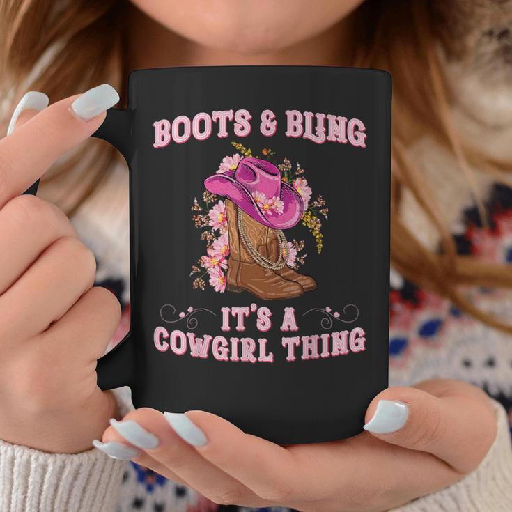 Boots And Bling Its A Cowgirl Thing Cute Love Country Girls Coffee Mug Unique Gifts