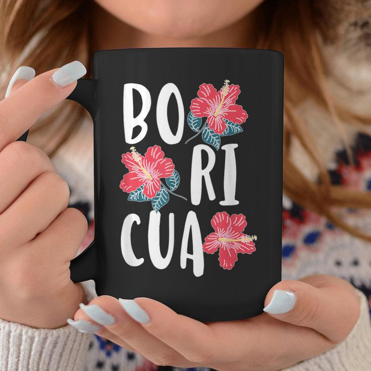 Boricua Flowers Latina Puerto Rican Girl Puerto Rico Woman Coffee Mug Funny Gifts