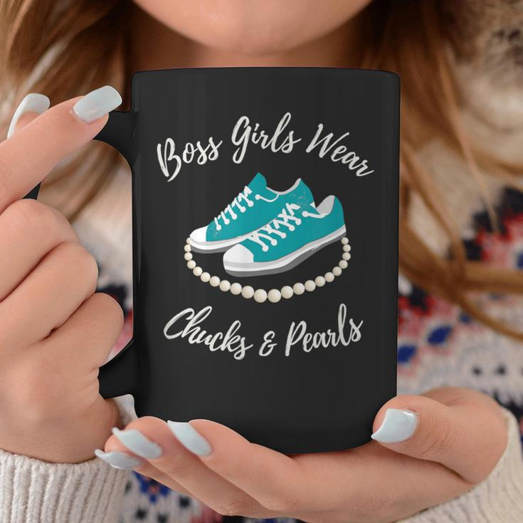 Boss Girls Wear Chucks And Pearls Coffee Mug Unique Gifts