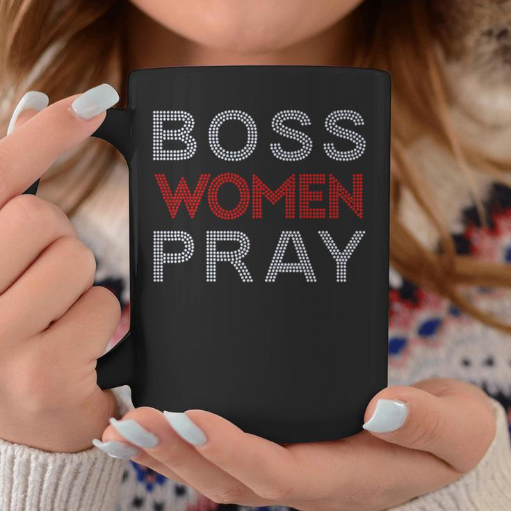Boss Women Pray Bling Rhinestone Christian For Woman Coffee Mug Unique Gifts