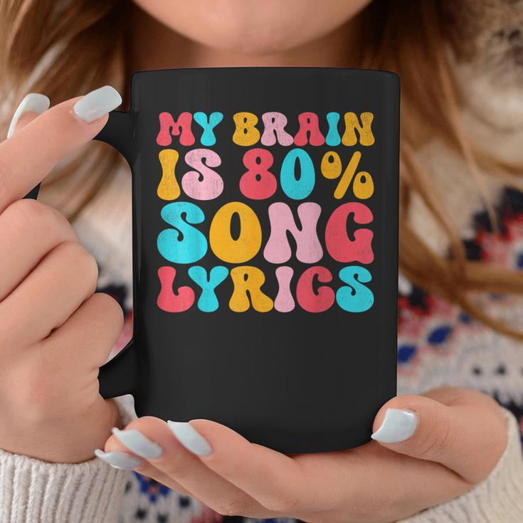 My Brain Is 80 Percent Song Lyrics Quote Music Lover Coffee Mug Unique Gifts