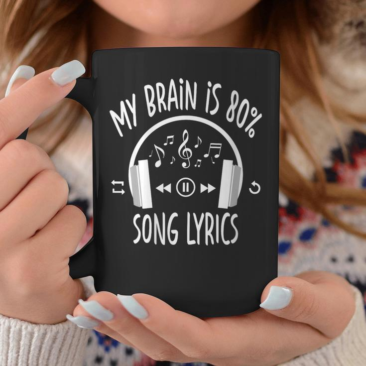 My Brain Is 80 Percent Song Lyrics Vintage Music Lover Coffee Mug Unique Gifts
