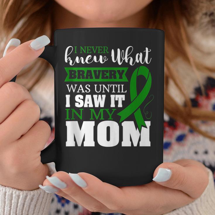 Bravery Mom Liver Cancer Awareness Ribbon Coffee Mug Unique Gifts