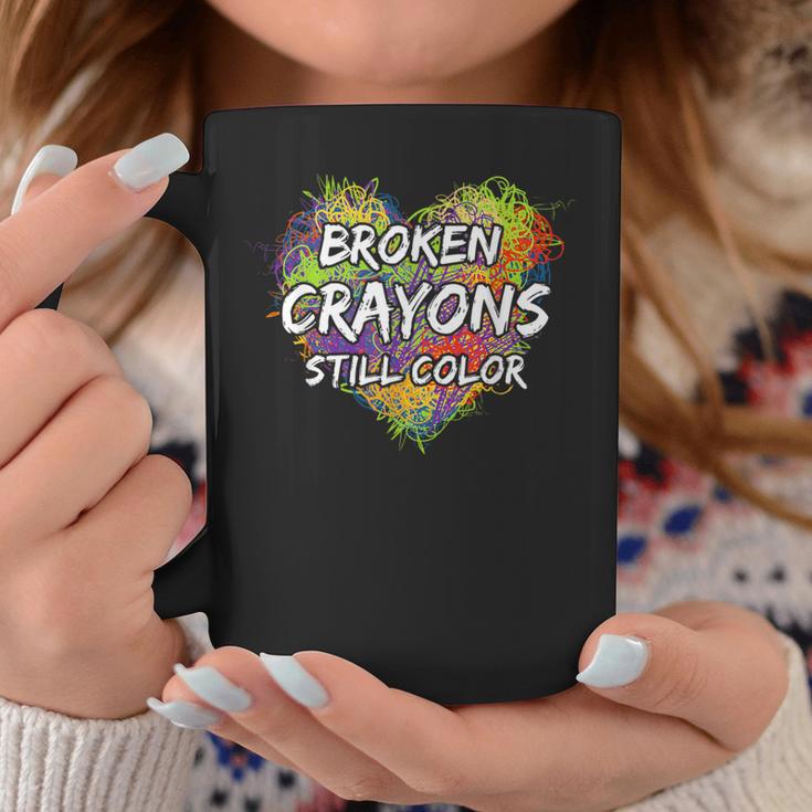 Broken Crayons Still Color Colorful Mental Health Awareness Coffee Mug Unique Gifts