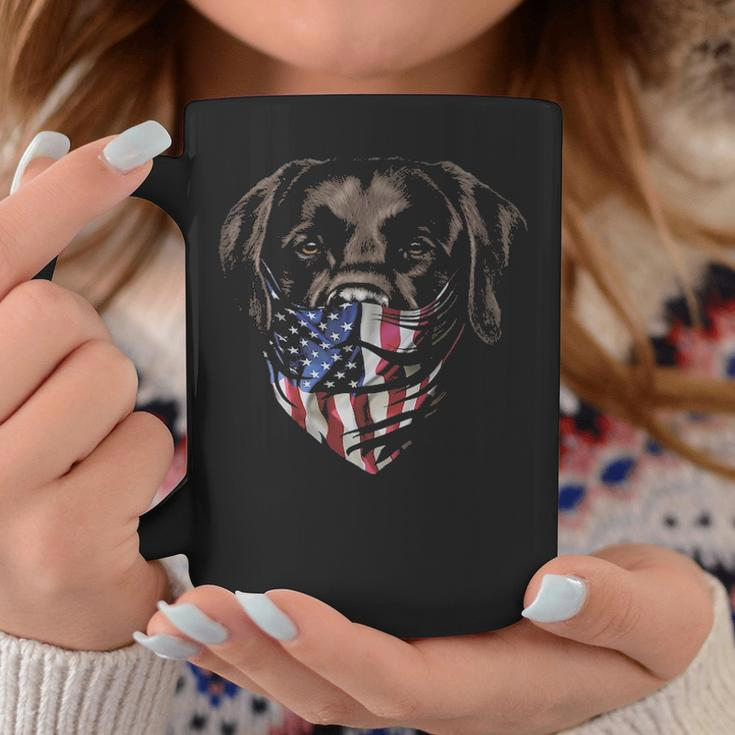 Brown Labrador In Patriotic Usa America Bandana Dog Coffee Mug Unique Gifts