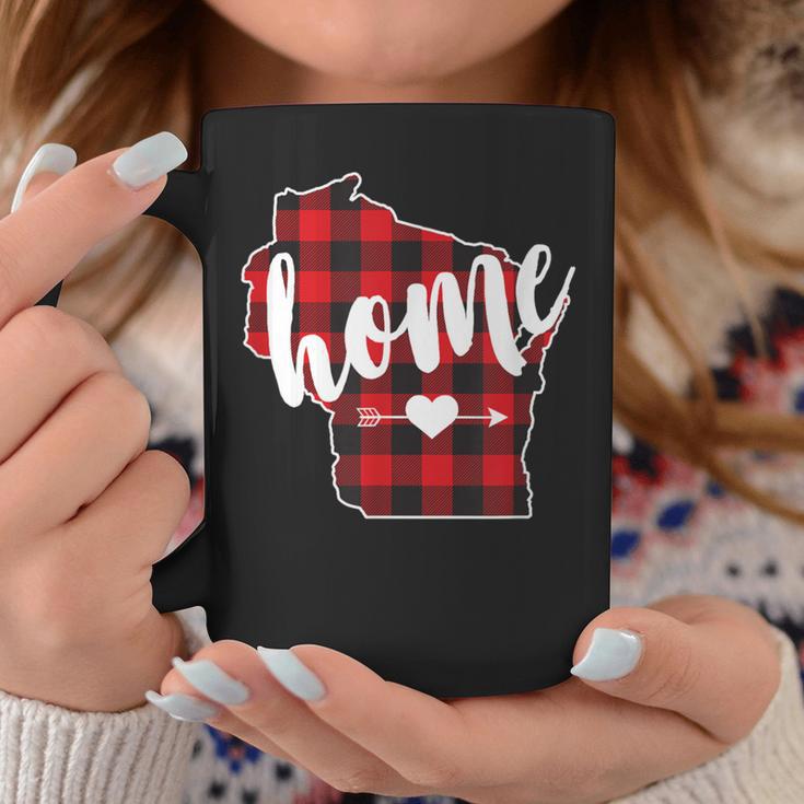 Buffalo Plaid Wisconsin Home State Lumberjack Souvenir Coffee Mug Unique Gifts