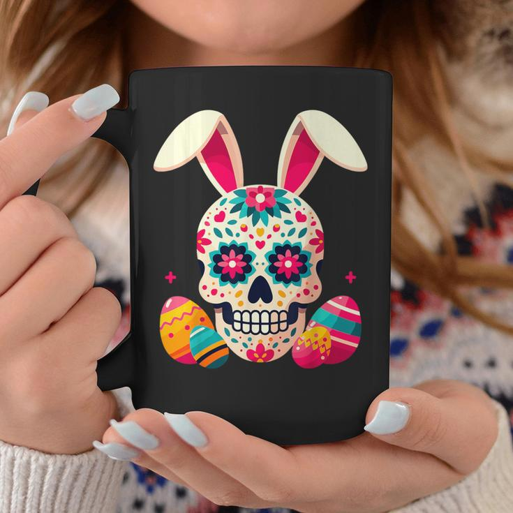 Bunny Sugar Skull Rabbit La Catrina Easter Day Of Dead Coffee Mug Funny Gifts