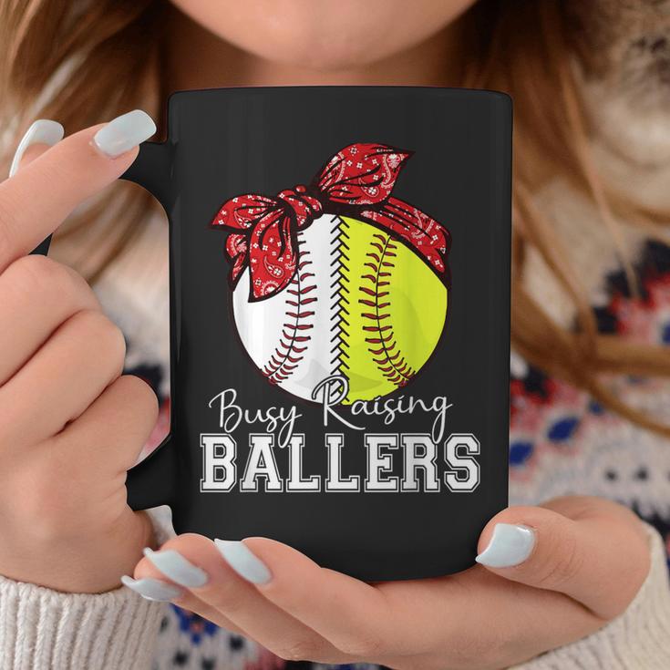 Busy Raising Ballers Softball Baseball Mama Mom Coffee Mug Unique Gifts