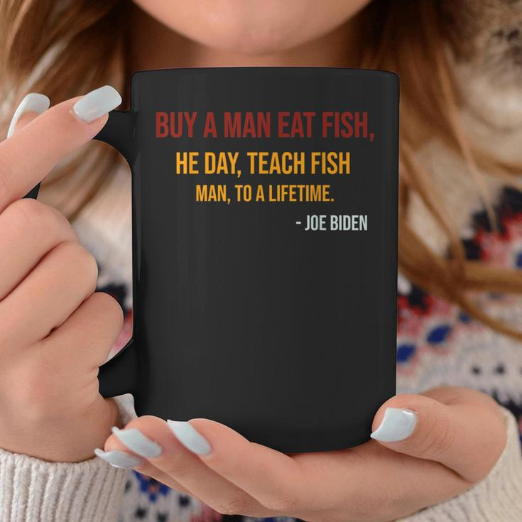 Buy A Man Eat Fish Joe Biden Vintage Colored Quote Coffee Mug Unique Gifts