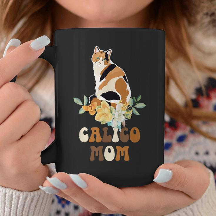 Calico Cat Mom Flowers Calico Cat Owner Calico Cat Girl Coffee Mug Unique Gifts