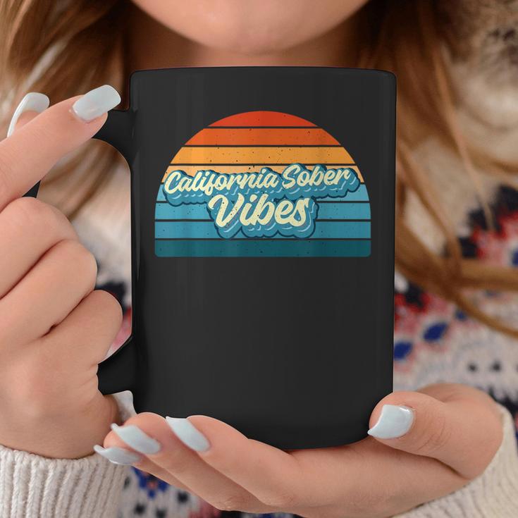 California Sober Vibes Recovery Legal Implications Retro Coffee Mug Unique Gifts