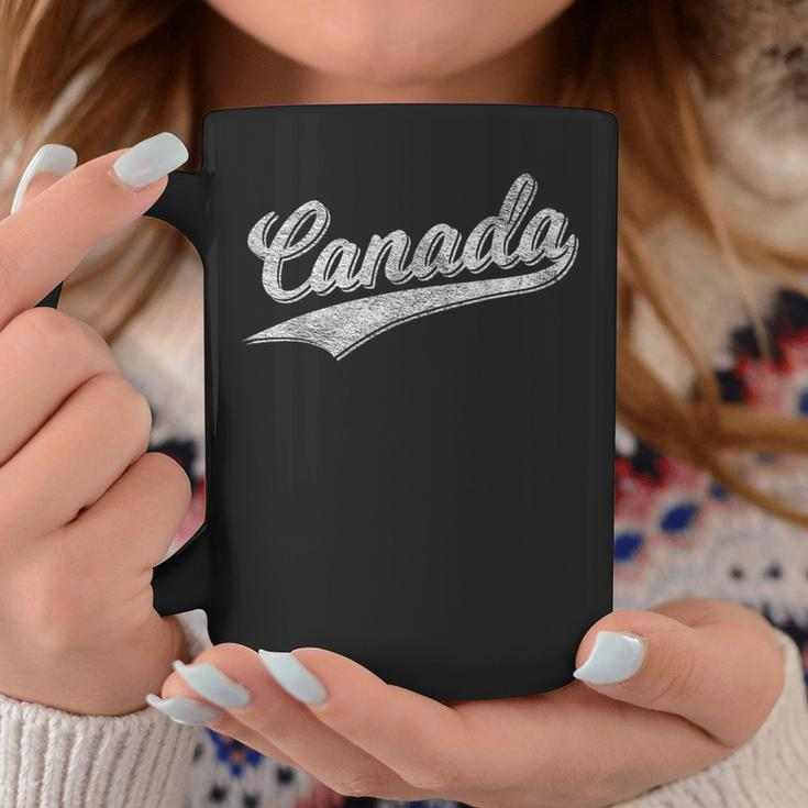 Canada Sports Script Cursive Retro Vintage Swoosh Flourish Coffee Mug Unique Gifts