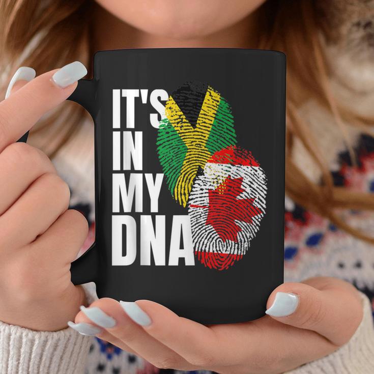 Canadian And Jamaican Mix Dna Flag Heritage Coffee Mug Unique Gifts