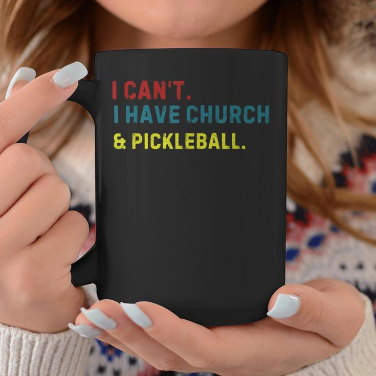 I Can't I Have Church And Pickleball Pickleball Dad Coffee Mug Funny Gifts