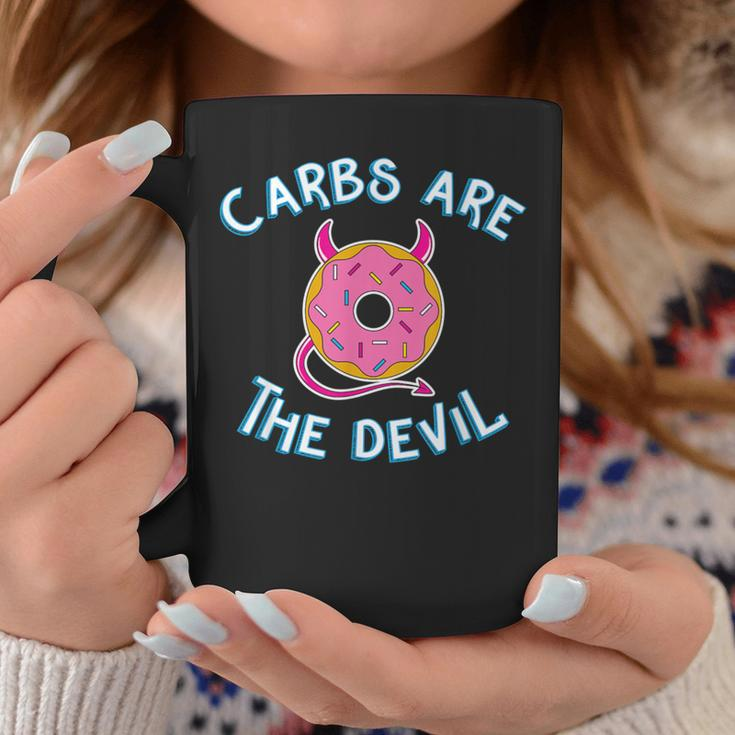 Carbs Are The Devil Donut Diet New Year's Resolution Coffee Mug Unique Gifts