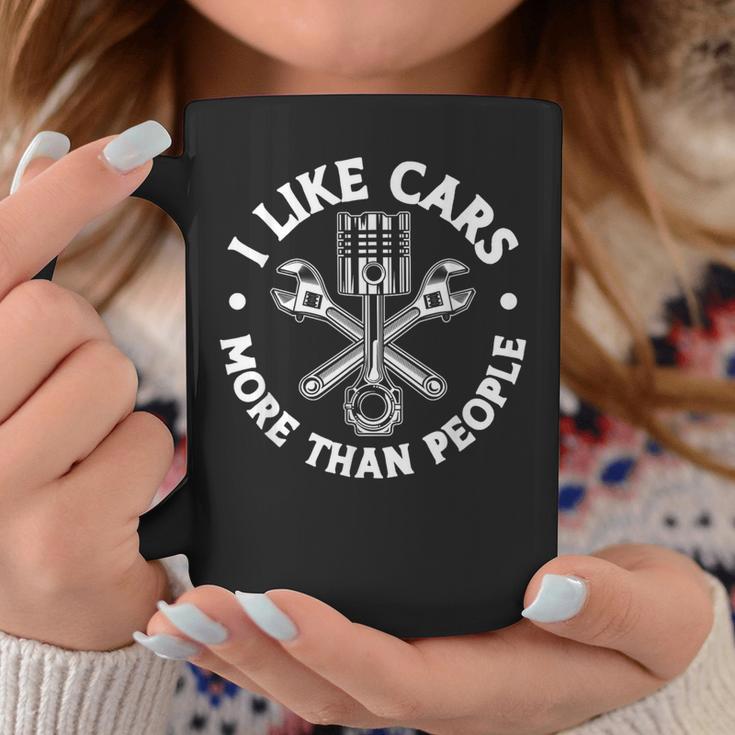 I Like Cars More Than People Car Mechanic Dad Husband Coffee Mug Unique Gifts