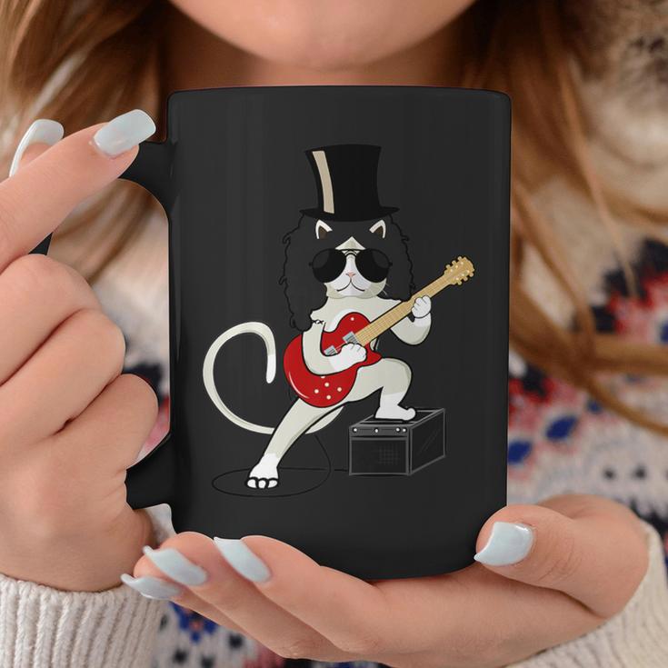 Cat Playing Guitar Heavy Metal Rock Guitarists Lover Coffee Mug Unique Gifts