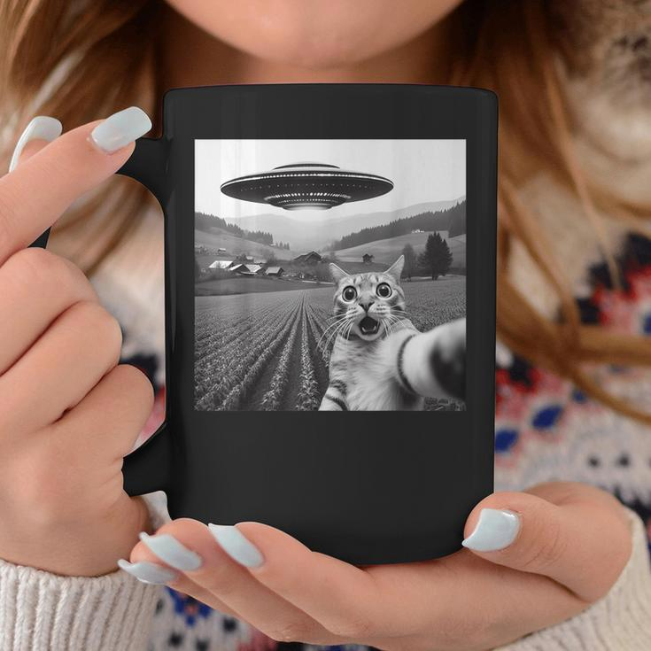 Cat Selfie With Alien Ufo Cat For Kid Coffee Mug Unique Gifts