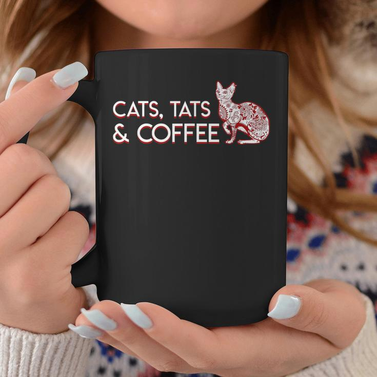 Cats Tats Coffee Quote Saying Tattoos Coffee Mug Unique Gifts