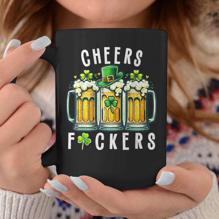 Cheers Fuckers St Patrick's Day Beer Drinking Coffee Mug Unique Gifts