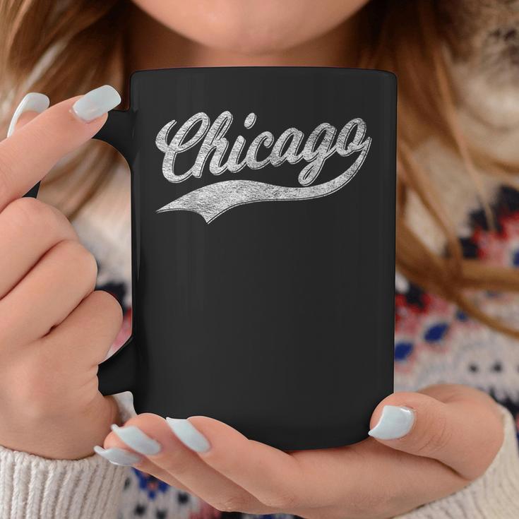 Chicago Retro Vintage Varsity Script Sports Jersey Style Coffee Mug Unique Gifts