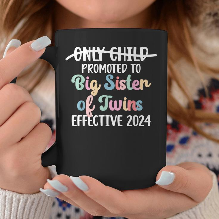 Only Child Promoted To Big Sister Of Twins Effective 2024 Coffee Mug Unique Gifts