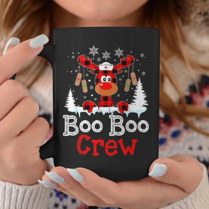Christmas Boo Boo Crew Reindeer Nurse Buffalo Plaid Nurse Coffee Mug Unique Gifts