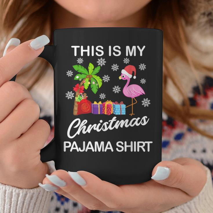 This Is My Christmas Pajama Flamingo Hawaiian Lover Coffee Mug Unique Gifts