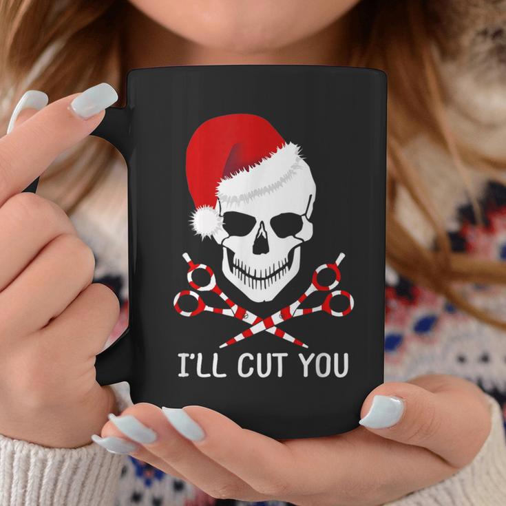 Christmas Skull Hairdresser Hair Stylist Santa Barber Coffee Mug Unique Gifts