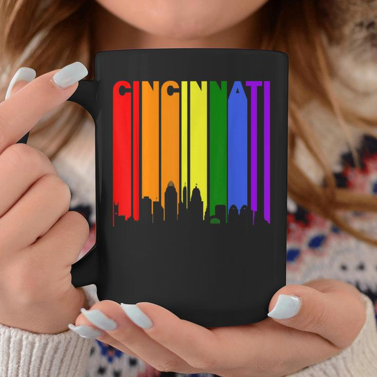 Cincinnati Ohio Downtown Rainbow Lgbt Gay Pride Coffee Mug Unique Gifts