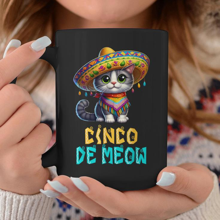 Cinco De Meow With Smiling Cat Lover Coffee Mug Funny Gifts